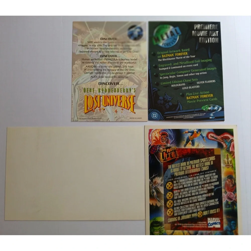 Vintage Mixed 1990's  Large Super Hero‎ Prom Cards